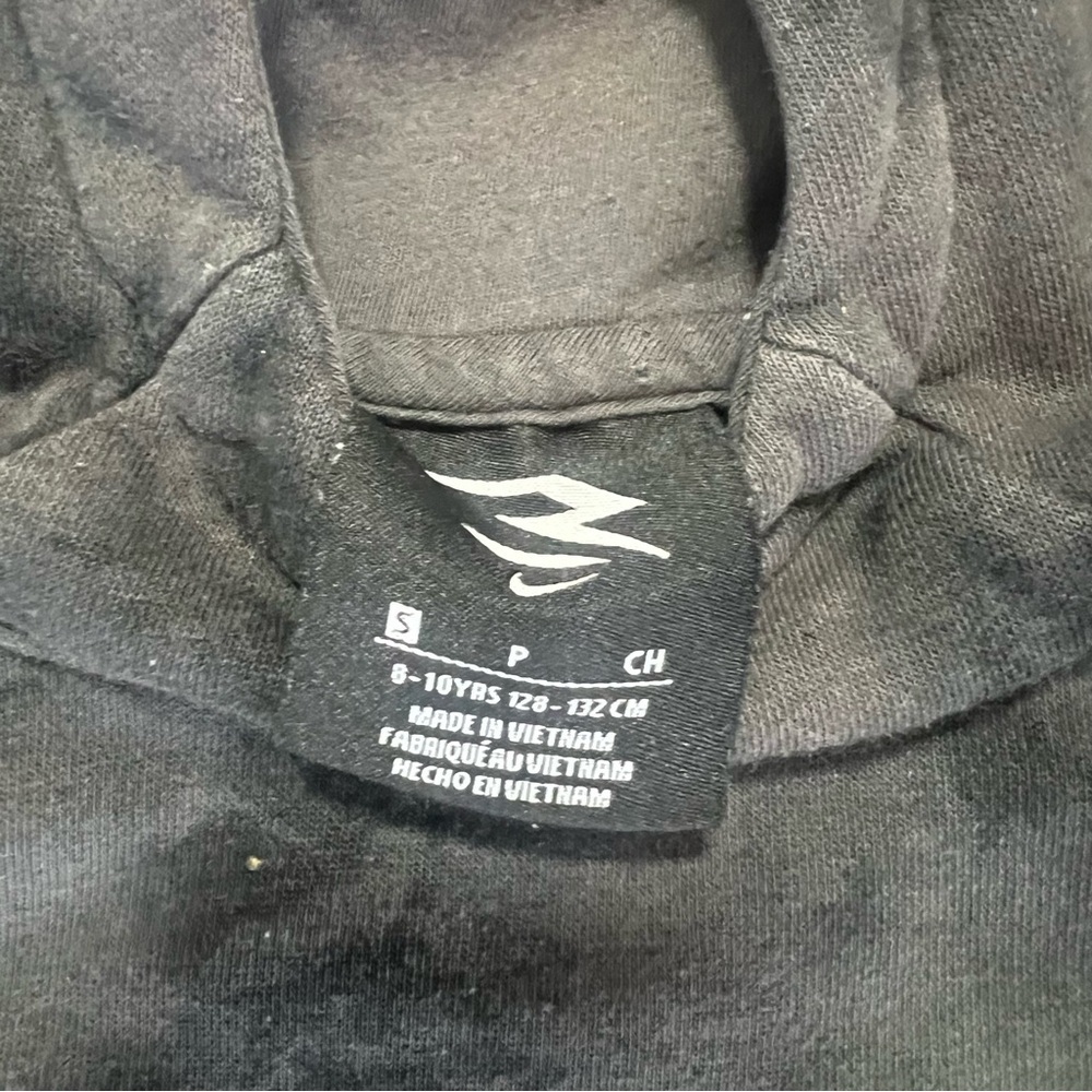 Nike 3 Brand Kids Hoodie Pullover Black/Grey Fired Up Graphic Tie dye Neon Sz Sm - Picture 4 of 4